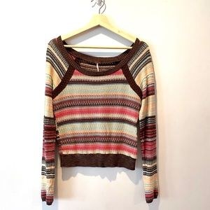 Free People Scoop Neck Long Sleeve Sweater